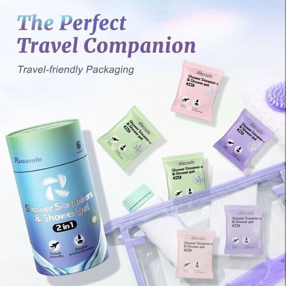 Shower Steamers Aromatherapy 6 Pack Stress Relief SPA Stocking Stuffers - Picture 3 of 4